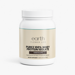 Earth Flower Life Pure3 Whey Protein Isolate Chocolate protein powder, front label